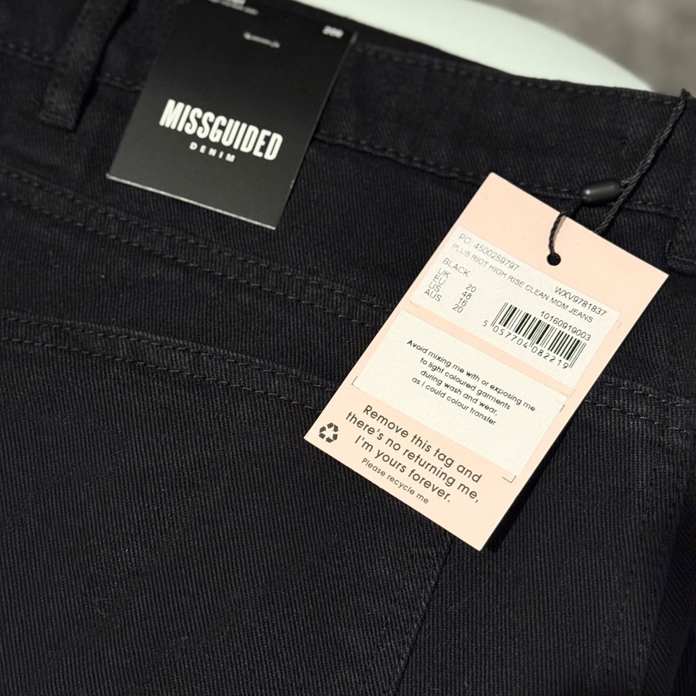 Missguided Dark Denim Trousers Plus Size